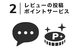 2.レビューの投稿ポイントサービス