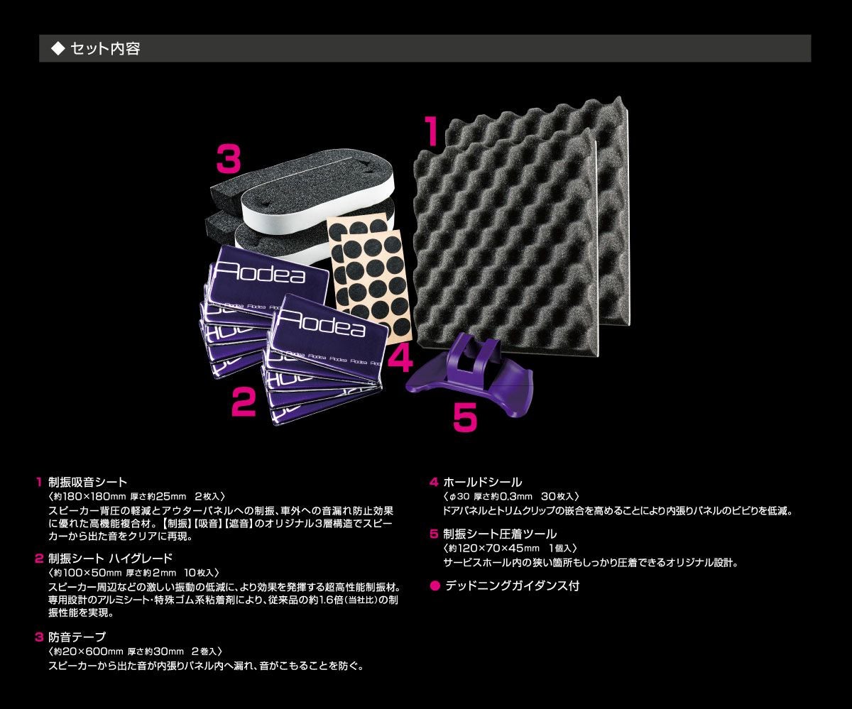 Aodea for Soundデッドニングキット(スピーカー用) | エーモン公式